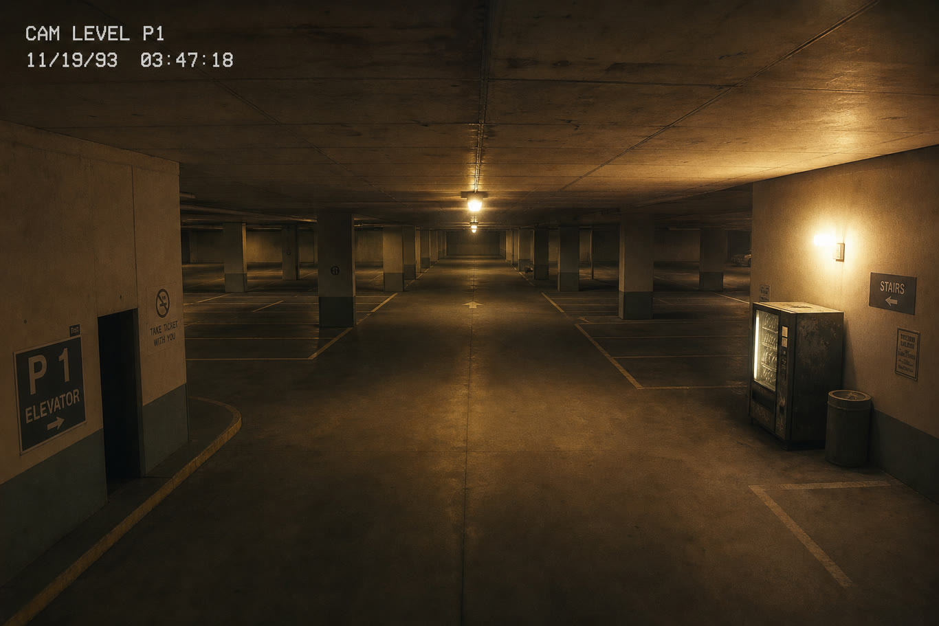 underground parking garage